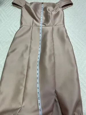 ALFRED SUNG Off-Shoulder Prom Dress in Tan - Size 0 thumbnail 14