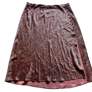 Victoria’s Secret PINK Satin Leopard Midi Slip Skirt Pink Black Bias Cut XL NWT thumbnail 6