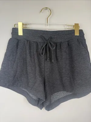 Stars Above Charcoal Gray Lounge Drawstring Shorts Size Small thumbnail 2