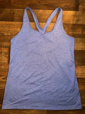 Patagonia Heather Periwinkle Cross-Back Tank Top Large thumbnail 1