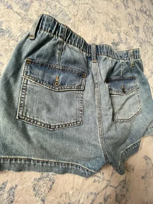 Aerie Dark wash patch pocket denim short thumbnail 7