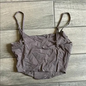 Better Be Taupe Satin Tank Top thumbnail 3