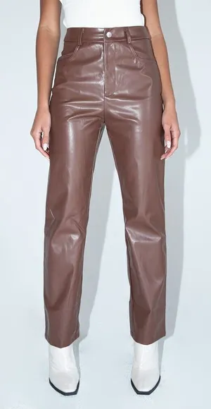 ✨Princess Polly LOVE LIES SZ 4 PANTS BROWN✨ thumbnail 1