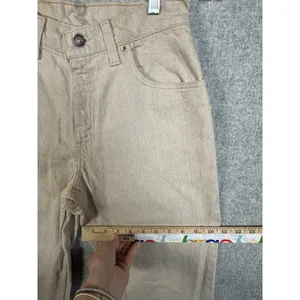 Vintage Levis 550‎ Jeans Womens 7 Med Relaxed Fit Tapered Leg Cream Made In USA thumbnail 14