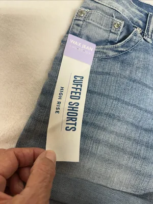 Wax Jean Light Blue Denim Cuffed Shorts thumbnail 4
