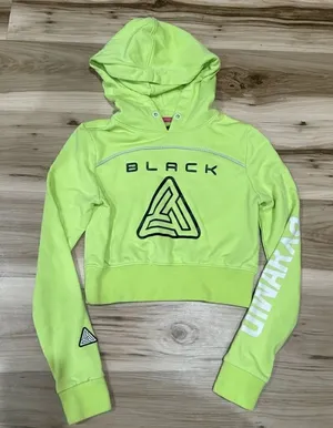 Black Pyramid Neon Cropped Hoodie Women’s Small thumbnail 1