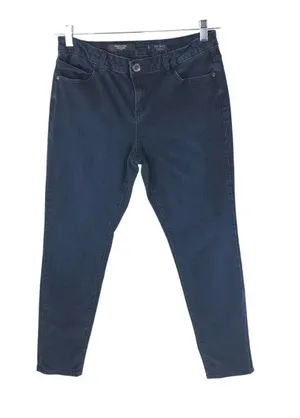 Simply Vera Wang Womens Skinny Jeans Mid Rise Stretch Pockets Dark Wash Denim 8 thumbnail 1