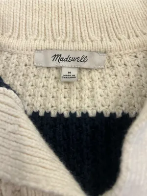 Madewell Waffle-Knit Henley Sweater Medium NWOT thumbnail 3