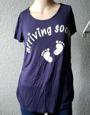 Graphic Maternity tee arriving soon size small Blue thumbnail 1