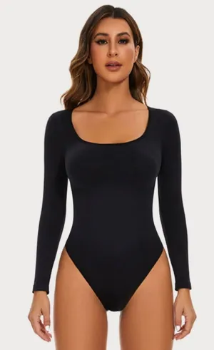 Long Sleeve Thong Bodysuit thumbnail 1