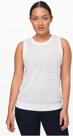 lululemon Women's Breeze By Muscle Squad Tank Top in White Size 6 - P37 thumbnail 1