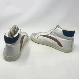 MADEWELL Sidewalk High-Top Sneakers Colorblock Leather White Brown Size‎ US 9 thumbnail 9