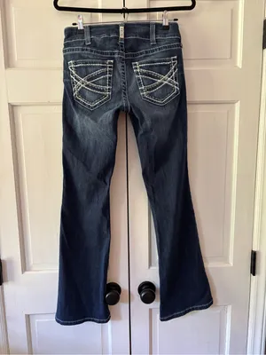 Ariat REAL Women’s Bootcut Jeans Size 29S Dark Wash Stretch Denim Western Flare thumbnail 12