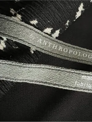 Anthropologie sweetheart neck blouse puff sleeves black floral print L thumbnail 7