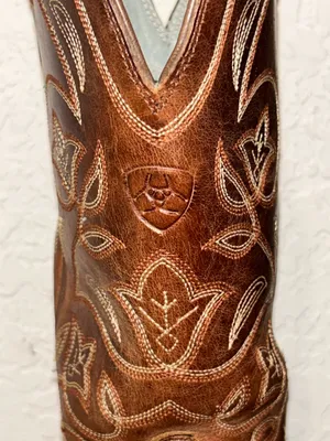 Ariat Heritage-R Toe Floral Stitch Western Leather Boot Shoes Size 5.5 thumbnail 5