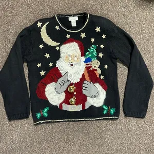 Lord & Taylor Santa Sweater Size L thumbnail 3