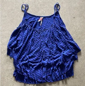 FREE PEOPLE Striped Burnout Tiered Striped Sheer Tank Top thumbnail 1