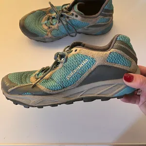 Patagonia Women's Teal and Gray Trail Walking Shoes thumbnail 2