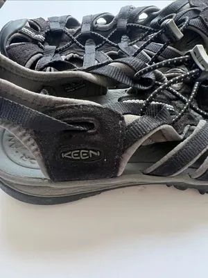 SOLD Keen Women’s Gray and Black Closed-Toe Hiking Water Sandals thumbnail 2