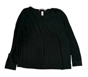 Victoria's Secret Long Sleeve Pajama Shirt in Black, Size L thumbnail 1