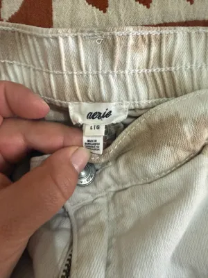 Aerie Tie-Dye Shorts in Beige/White thumbnail 3
