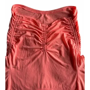 Free People Movement Tempo Ruched UV Protection Tee Orange Women's Size Small thumbnail 5