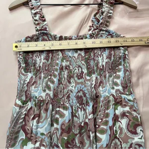 Aritzia Wilfred Chianti Jumpsuit Smocked Wide Leg Multicolor Paisley Print Crepe thumbnail 15