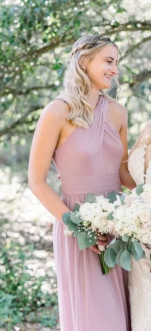 Mauve Maxi Slit Dress Pink Size 0 thumbnail 2