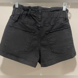 Target Black Stretchy Denim Elastic Waistband Paper Bag Shorts - XS thumbnail 6