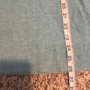 GAP‎ Women Light Blue Textured V Neck Sweater Size Small Merino Blend thumbnail 5
