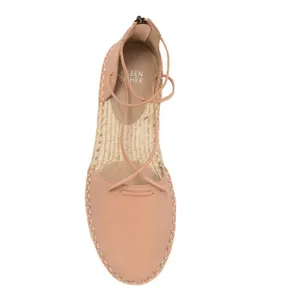 Eileen Fisher Lace-Up Leather Espadrille Sandal, Toffee Cream Pink Size 7.5, NWT thumbnail 13