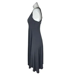 Moda International Gray Sleeveless Scoop Neck Crossback Fit & Flare Dress Size M thumbnail 2