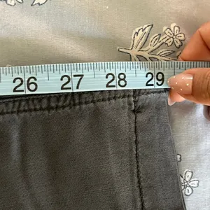 American Eagle Super High Rise Baggy Wide Leg Cargo Pants Gray 16 Short thumbnail 9