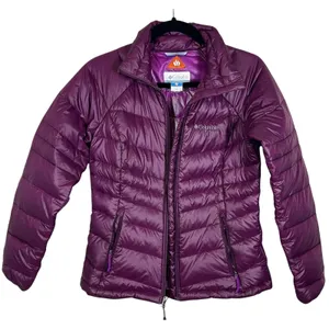 Columbia‎ Puffer Jacket Womens XS Duck Down Omni-Heat Ski Snow Gorpcore Purple thumbnail 1