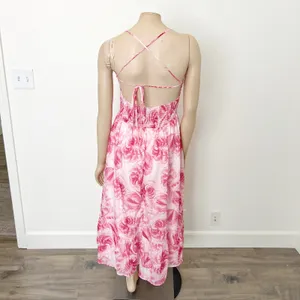 [Hello Molly] Pink Floral Don't Hold Back Midi Ruffle Hem Dress NWT Size Large L thumbnail 4