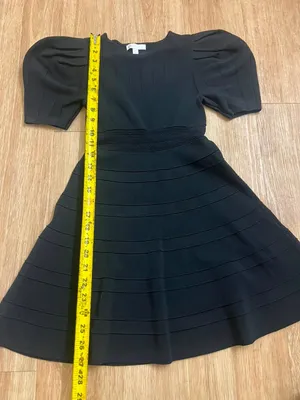 GB girls black Pleated Puff-Sleeve Fit-and-Flare Dress thumbnail 4