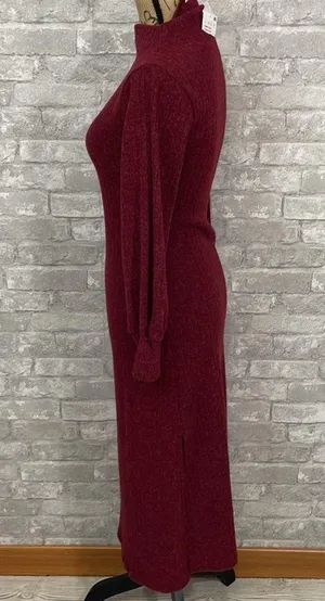 Lush Ribbed Mocneck Sweater Dress thumbnail 4