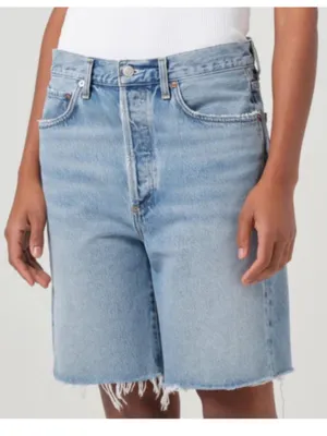 Agolde 25 90’s Shorts Force Organic‎ Cotton Cut Off Light Wash Modest Relaxed thumbnail 2