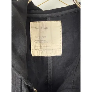 Free People Lightweight Black Slouchy Full Zip Hooded Jacket - Size - XS thumbnail 4