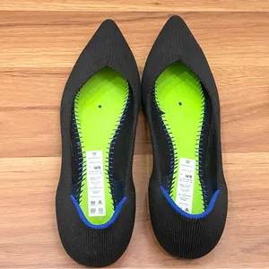 ROTHY’S The Point in Solid Black Ballet Flat Shoes Sustainable Knit Flats Size 8 thumbnail 7