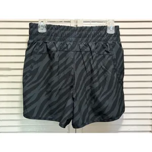 Shorts Women Avia Running Active Gym Sport Pull On‎ Size Sm Gray Zebra Lined thumbnail 5