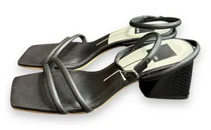 Dolce Vita Sandals Womens Size 7.5 Black‎ Square Toe Block Heel Evening Shoes thumbnail 1