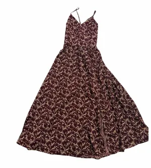 SHEIN Floral Lace-Up Back Maxi Dress thumbnail 1