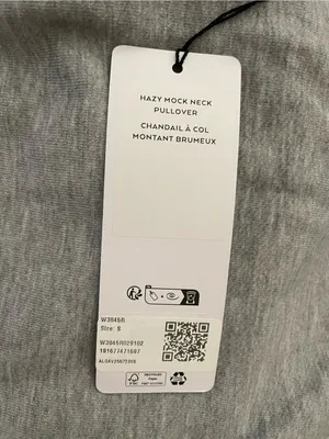 Alo Yoga NWT Hazy Mock Neck Pullover Sweatshirt Pockets Athletic Heather Grey S thumbnail 7