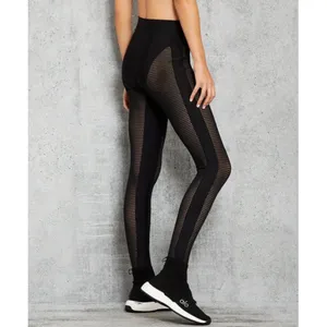 Alo High-Waist Airlift Energize Legging Black Sheer Mesh Cut-Outs Cutouts Tights thumbnail 2