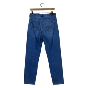 American Eagle Mom Jean Solid Denim Pants 90s High Rise Distressed Size 8 Long thumbnail 3