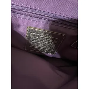 Coach Metallic Bronze Leather Buckle Shoulder Bag Satchel Handbag Purse‎ thumbnail 10
