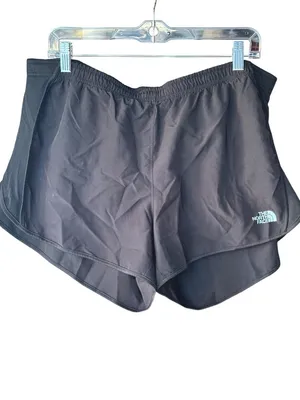 The North Face Size XL Womens Black FlashDry Running Shorts Back Zipper Pocket thumbnail 2