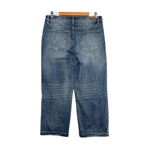 Judy Blue Wide Leg Crop Jeans Womens 32 Blue Stretch High Rise Boho Festival thumbnail 2