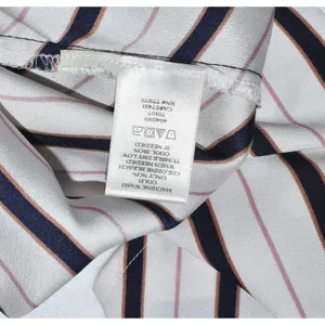 Ann Taylor Short Sleeve White Blouse and Black Stripes Size Small thumbnail 6